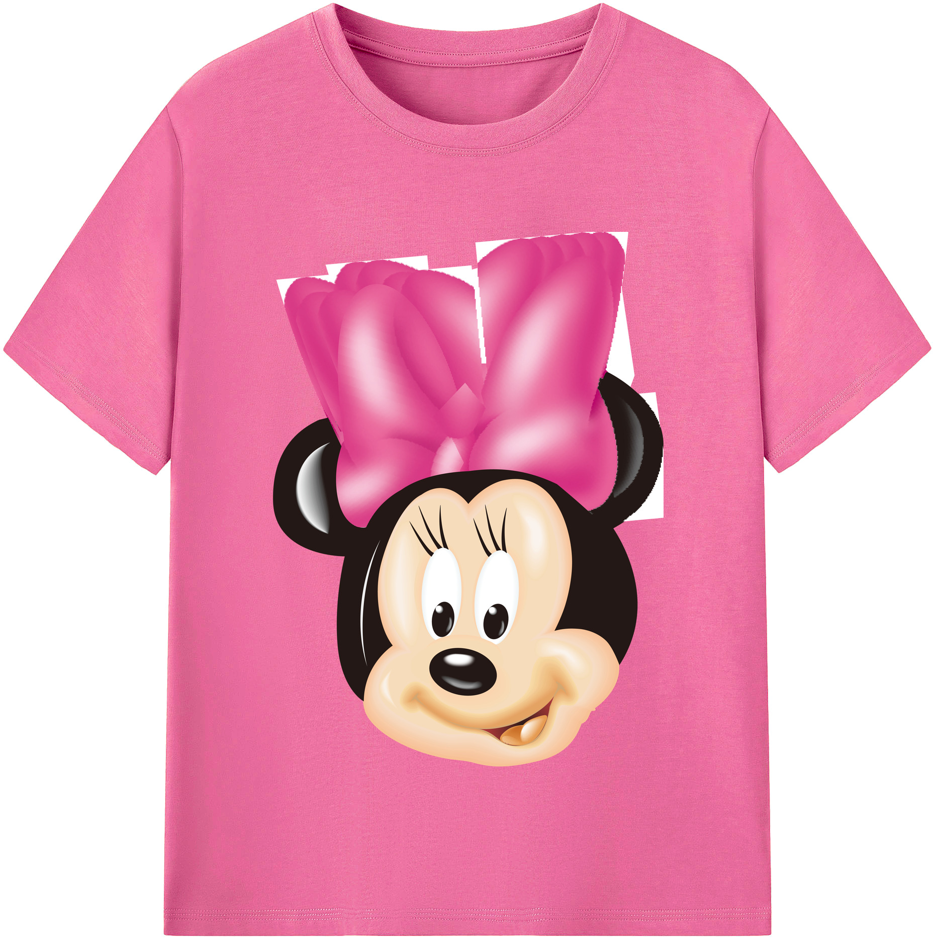 （画像用） ミッキーマウス Mickey Mouse レディースカジュアルプリントTシャツ（綿100％）